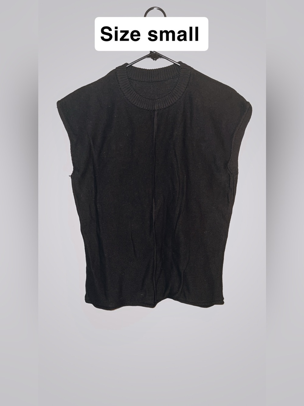 Black Sleeveless Knit Top